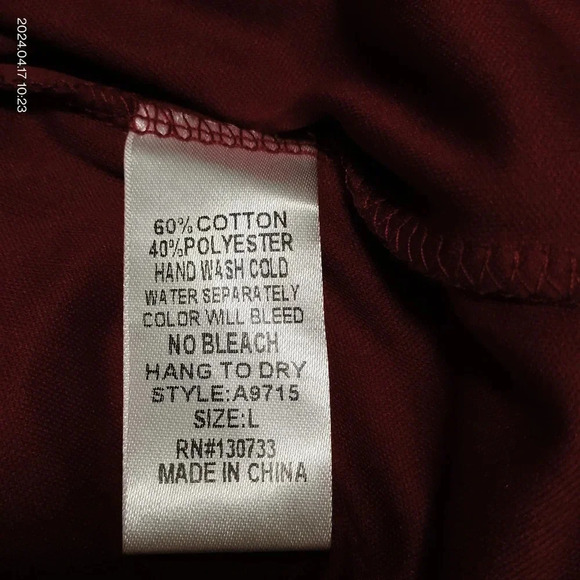 UMGEE Size Large Wine Shift Dress Lace bodice and 3/4 Sleeves - Picture 7 of 9